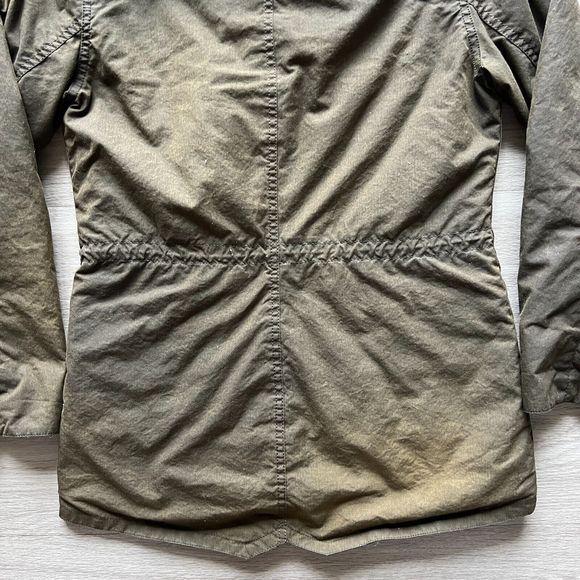 Barbour Jacket Womens 4 Green Kelsall Wax Parka Lined Outdoor Hooded - Picture 10 of 12
